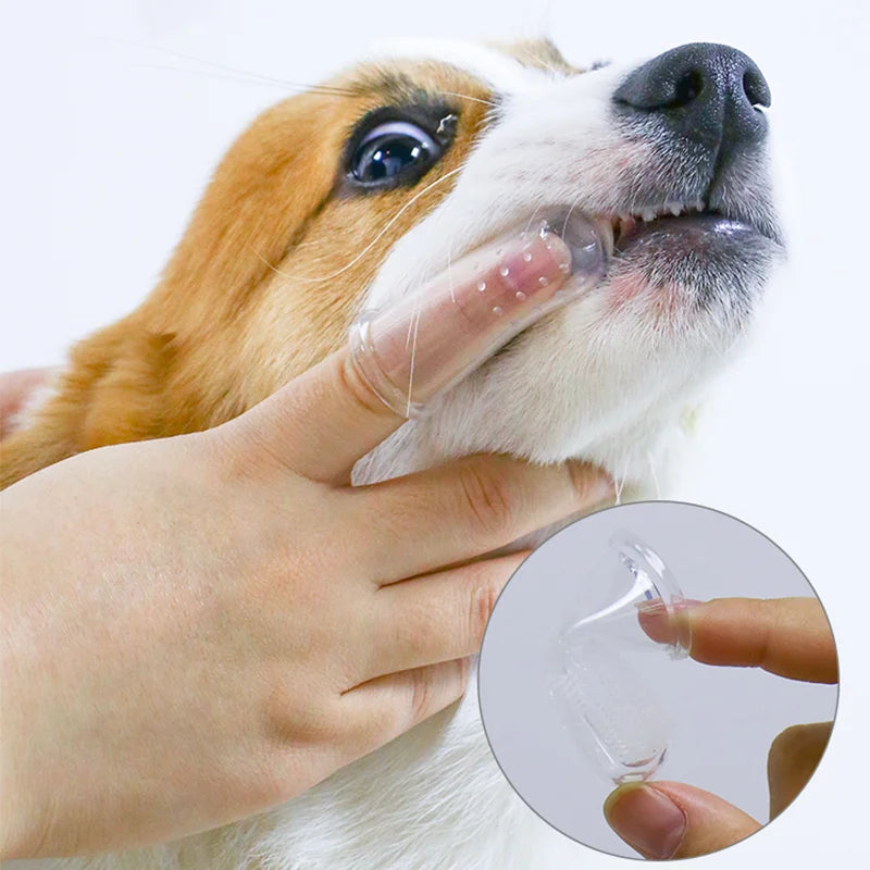 Super Soft Pet Finger Toothbrush Dental Care Tool for Dogs