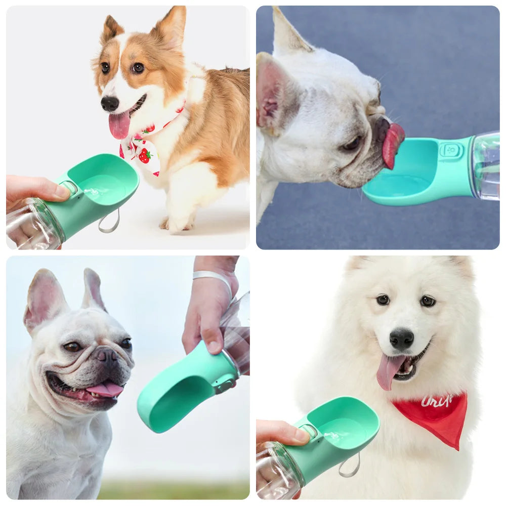 Leakproof Portable Dog Water Bottle Outdoor Drinking Bowl for Dogs and Cats
